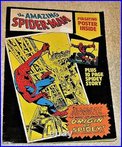 The Amazing Spider-Man Foldout 23x33 Pulsating Poster Marvel Pub. 1977