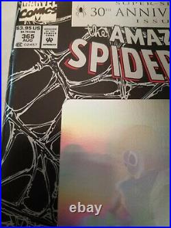 The Amazing Spider-man 365 Marvel Comics Key 1st 2099 Nm Newsstand With Poster