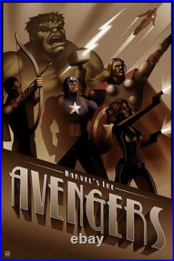 The Avengers Movie Poster 24x36 Ltd Edition x/75 Mondo MINT