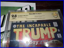The Incapable Trump #1 CBCS 9.8 & #2 NYCC Exclusive Comics & Posters Signed LOT