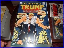 The Incapable Trump #1 CBCS 9.8 & #2 NYCC Exclusive Comics & Posters Signed LOT