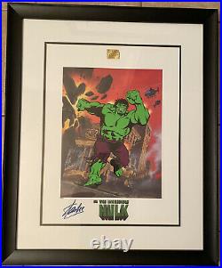 The Incredible Hulk Marvel Limited Edition Framed Art Lithograph Signed Stan Lee