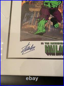 The Incredible Hulk Marvel Limited Edition Framed Art Lithograph Signed Stan Lee