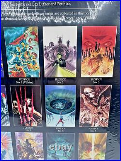 The Justice Cover Collection Alex Ross Sealed 14 Color Comic book Art Prints