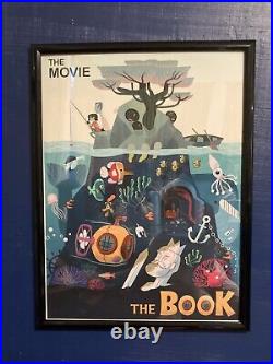 The Movie vs The Book Serigraph Poster, Framed Glen Brogan Original Design