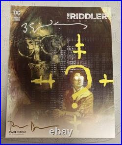 The Riddler Year One Signed Poster by Paul Dano and Bill Sienkiewicz 2022 SDCC