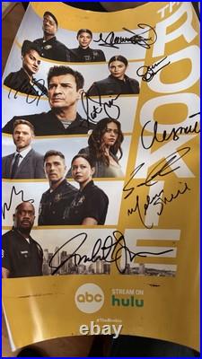 The Rookie Cast Signed Poster Comic Con 2024 Autographed 12x18
