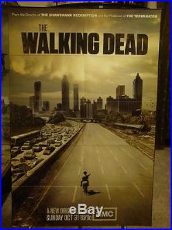 The WALKING DEAD 24 x 36 1ST Season 2010 AMC PROMO POSTER Zombie RICK On Horse 1