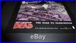 The Walking Dead RARE poster The Road To Washington 26/250 signed by Kirkman
