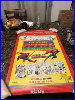 The World Encyclopedia Of Comic Poster SIGNED MAURICE HORN