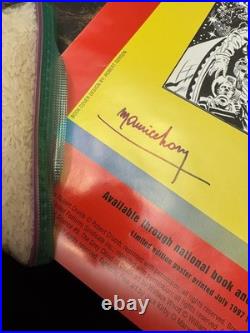 The World Encyclopedia Of Comic Poster SIGNED MAURICE HORN
