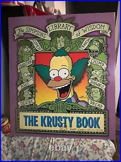 The simpsons Krusty book signed bongo booth mounted poster