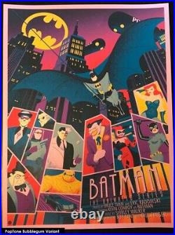 Tim Anderson BATMAN TAS Animated Series PINK Poster Mondo Print Kevin Conroy x/2