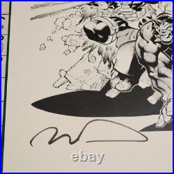 Tim Townsend X-Men X-Factor Signed Art Print 2000 Marvel Comics 17x11 B&W Ink