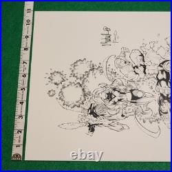 Tim Townsend X-Men X-Factor Signed Art Print 2000 Marvel Comics 17x11 B&W Ink