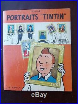 Tintin Hergé Portraits bien complet de ses 8 portraits Casterman TTBE