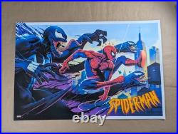 Tom Walker Spider-Man vs. Venom Art Print Poster Mondo BNG Marvel Disney