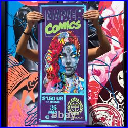 Tristan Eaton Marvel Comics MYSTIQUE CORNERBOX POSTER 12x29 SIGNED MINT