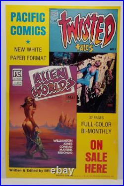 Twisted Tales Alien Worlds Promotional Poster 1982 Pacific Comics Horror 11x17