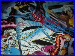 UNCANNY X-MEN Vintage Door Poster SIGNED by STAN LEE 1995 / Wolverine / Magneto