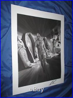 UNIVERSAL MONSTERS Signed Sideshow Art Print by Alex Ross Mummy/Boris Karloff