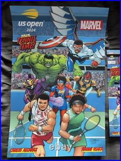 US Open Marvel The Avengers COMIC BOOK & POSTER 2024 Limited Edition In Hand