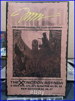 Uncanny X-Men #270 SIGNED JIM LEE Wanted Poster Xtinction Agenda Mexican Foil