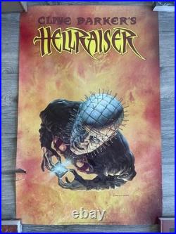 VERY RARE Marvel Press Clive Barker's HELLRAISER Promotional Poster (1990) 34x22