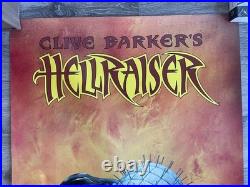 VERY RARE Marvel Press Clive Barker's HELLRAISER Promotional Poster (1990) 34x22