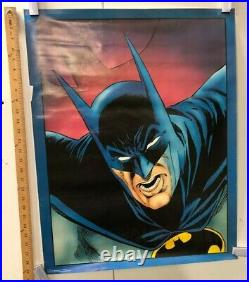 VINTAGE COMIC POSTER 1989 Batman DC Comics Super Hero Gotham City Crime Fighting