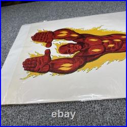 VINTAGE RARE 1960s HUMAN TORCH by JACK KIRBY ART ORIGINAL MARVEL COMICS POSTER