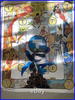 VTG 1983 TEEN TITANS DC COMICS CYBORG ROBIN GEORGE PEREZ PROMO POSTER 30x24 MR