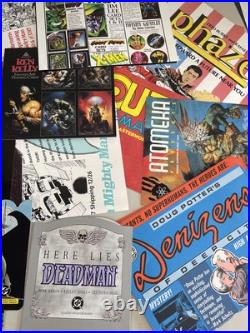 VTG 90s Comic Book Ads/Posters/Inserts Marvel DC Dark Horse Underground HUGE LOT
