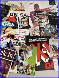 VTG 90s Comic Book Ads/Posters/Inserts Marvel DC Dark Horse Underground HUGE LOT