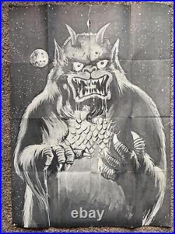 VTG Black & White Moon Monster Poster 27 x 37 Ordered from Comic Book Ad