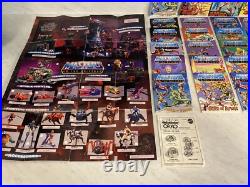 VTG MASTERS OF THE UNIVERSE MINI COMIC BOOK LOT OF 30 MOTU 80's ETERNIA POSTER