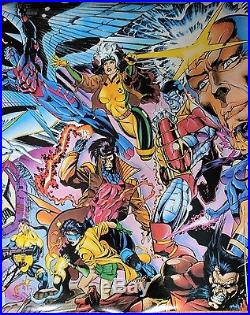 VTG Marvel Press Door Poster 214 The X-Men Space Large 59 x 30 1995 Comic