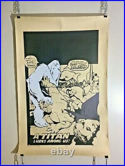 VTG Original Comic Book Poster Outsider Art Signed Numbered Marvel Defender 1972