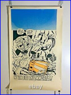 VTG Original Comic Book Poster Outsider Art Signed Numbered Thor Immortal 1972