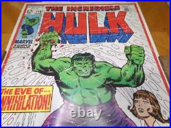 Very Rare The Incredible Hulk # 116 Comic Book Store Promo Vinyl Poster 24 X 30