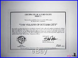 Villains of Gotham City Sericel Limited Edition Set Batman Animated