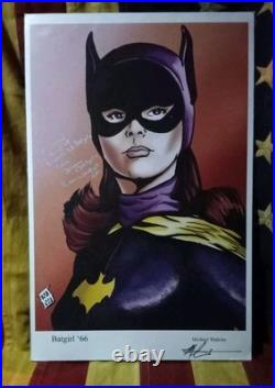 Vintage 11x17 Michael Watkins Batgirl Signed Autograph Karen Whitfield Print