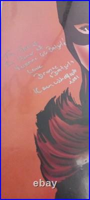 Vintage 11x17 Michael Watkins Batgirl Signed Autograph Karen Whitfield Print