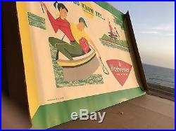 Vintage 1954 Budweiser Anheuser Busch Advertising Poster Sign