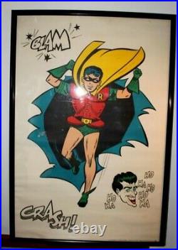 Vintage 1966 Batman Poster G & F Posters NYC Robin & Joker