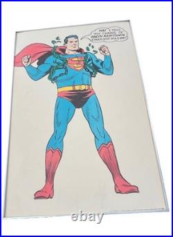 Vintage 1966 G&F Poster DC Comics Superman Amalgamated Lithographers Comic Books