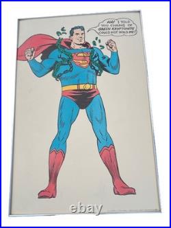 Vintage 1966 G&F Poster DC Comics Superman Amalgamated Lithographers Comic Books