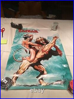 Vintage 1970's British Tarzan Comic book poster ATHENA England