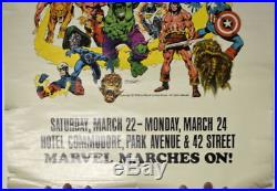 Vintage 1975 MIGHTY MARVEL COMICON Poster Rare
