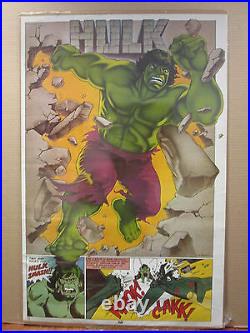 Vintage 1977 The Hulk original Marvel Comic book cartoon character poster 10225